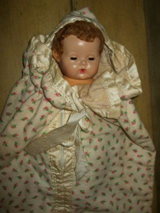 Vintage Effanbee Dy - Dee Baby Doll and Gowns Bunting Applied Ears 4