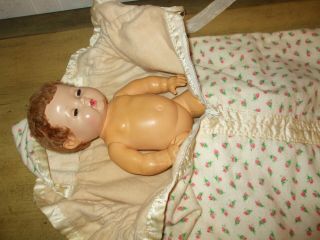 Vintage Effanbee Dy - Dee Baby Doll and Gowns Bunting Applied Ears 5