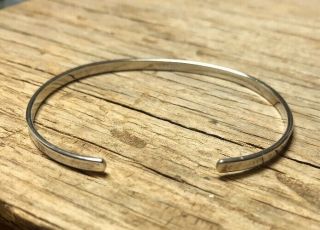Sterling 925 Thin Cuff Bracelet,  Signed Levin 2