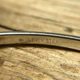 Sterling 925 Thin Cuff Bracelet,  Signed Levin 5