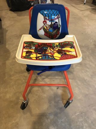 Vintage Ronald Mcdonald Rolling High Chair