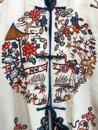 Stunning Vintage Antique Silk Embroidered Kimono/ Robe 2