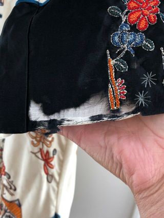 Stunning Vintage Antique Silk Embroidered Kimono/ Robe 5