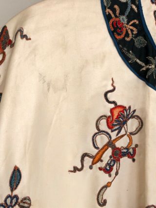 Stunning Vintage Antique Silk Embroidered Kimono/ Robe 6