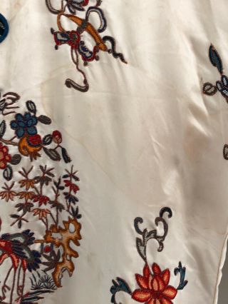 Stunning Vintage Antique Silk Embroidered Kimono/ Robe 7