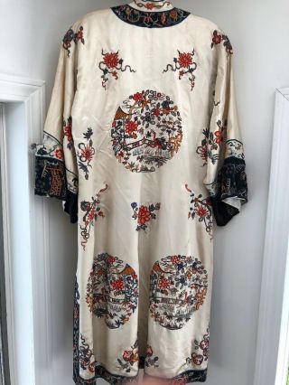 Stunning Vintage Antique Silk Embroidered Kimono/ Robe 8