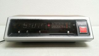 Rare Zenith Flip/roll Face Clock Vintage Radio Alarm Am Fm Weather Command