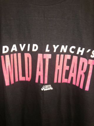 David Lynch Vintage Single Stitch “Wild At Hearts” T Shirt Size XL 90s XLARGE 2