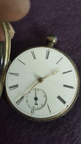 Restorers 1865 Sterling Silver Open Faced Pocket Watch Tymms Kermore Melbourne