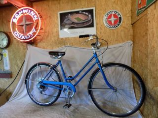 1971 Schwinn Collegiate 5 - Speed Ladies Road Cruiser Bike Vintage Breeze Blue 71