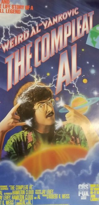 Compleat Al Weird Al Yankovic Mega Rare 22 1/2 X33 1 - Sheet Vintage Movie Poster