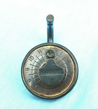 Rare 1920 ' s United Inventors Permutation lock From Niagara Falls 2