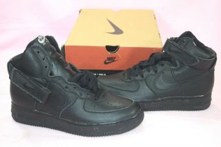Vintage 1998 Nike Air Force 1 Black / Metallic Silver Size 8