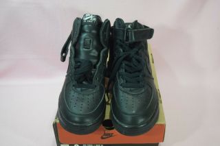 Vintage 1998 Nike Air Force 1 Black / Metallic Silver Size 8 4