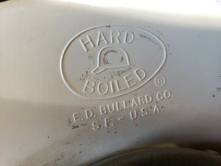 Vintage E.  D.  Bullard Co.  Hard Hat Helmet,  Hard Boiled with Liner,  S.  F.  USA 2