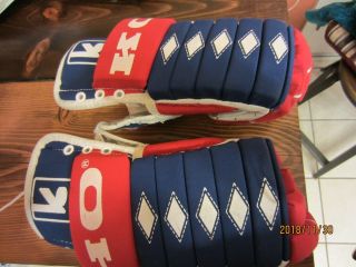 Vintage Koho 600l Pro Profeel Leather Palm Hockey Gloves Senior 15