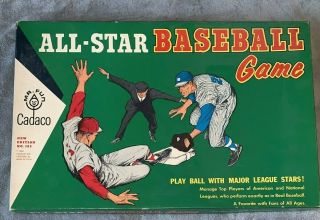 1962 Vintage Ethan Allen All - Star Baseball Board Game Edition Cadaco