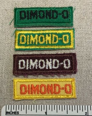 Four (4) Vintage Diamond O Boy Scout Camp Segment Patches Oakland Area Council