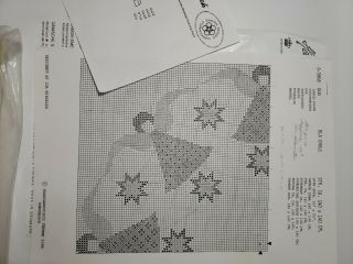 Haandarbejdets Fremme Danish Cross Stitch Tablecloth kit.  NIP.  ANGELS VINTAGE 4