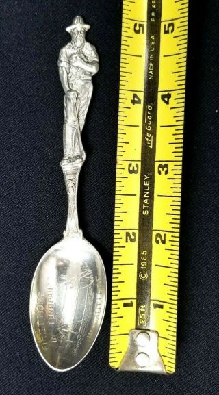 Tonopah Nv Sterling Silver Souvenir Spoon Jim Butler 