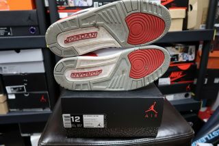 Nike Air Jordan 3 size 12 Fire red silver Black Retro OG Vintage VTG 5
