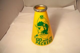 Vintage Rare 1960 ' s GO with the PACKERS Yell - A - Phone Megaphone Green Bay NFL USA 2