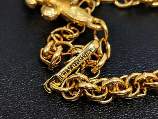 Lovely Vintage Goldtone French rope chain Pendant Necklace by Vendome 1970s 5