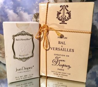 Bal A Versailles By Jean Desprez 1 Fl Oz Parfum & 1 Fl Oz Bath Oil Vintage