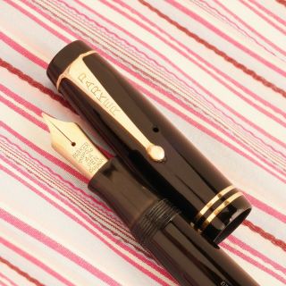 Vintage Parker Duofold Senior Royal Black Streamlined Button - Filler Fountain Pen