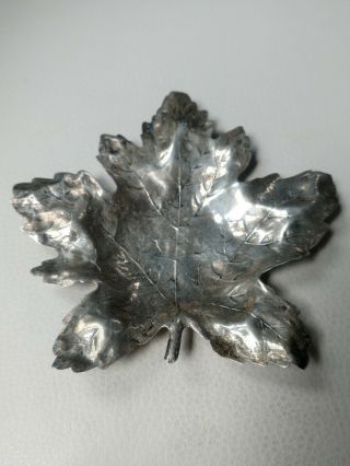 Antique Or Vintage R.  Blackinton Sterling Silver Maple Leaf Candy Dish 499,  41g