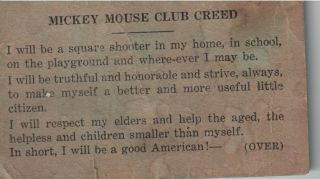 Vintage Mickey Mouse Club Membership Card Fox Garfield Theatre Milwaukee 2