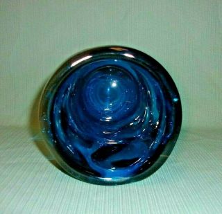 Whitefriars Vintage Crystal Knobbly Blue Cased 8 