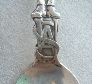 Vintage Sterling Spoon Figural Army Soldier World War 1 Charles M.  Robbins CMR 4
