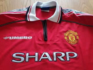 Vintage Umbro Manchester United Shirt Xl 99/2000 Long Sleeve