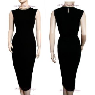 Dolce & Gabbana D&g Vintage 1990s Black Pencil 1950s Dress Size Uk 12 Usa 8 I 44