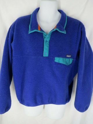 Vintage Patagonia Mens Size Xl Long Sleeve Pull Over Sweater Jacket