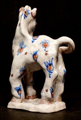 WIENER WERKSTATTE Vintage STYLIZED HORSE Ceramic Pottery / Austria KITTY RIX ? 3
