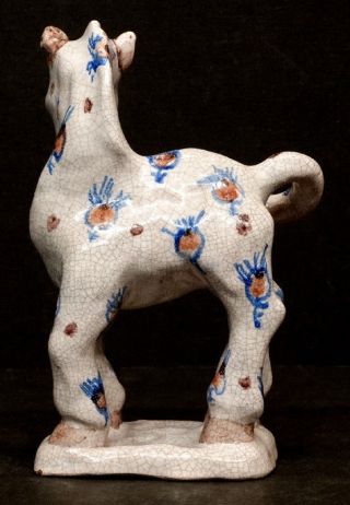 WIENER WERKSTATTE Vintage STYLIZED HORSE Ceramic Pottery / Austria KITTY RIX ? 4