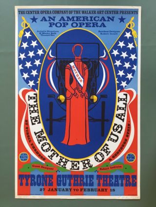 Hand Signed Robert Indiana “the Mother Of Us All” Vintage 1967 Poster