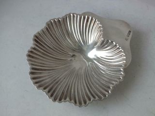 Solid Sterling Silver Shell Shaped Dish 1921/ L 12.  7 Cm/ 89 G