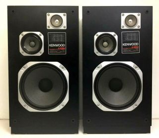 Set Of Vintage Kenwood Jl - 620w 3 Way Speakers 120w Watts 8 Ohms 40hz 20khz