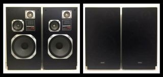 Set of Vintage Kenwood JL - 620W 3 Way Speakers 120W Watts 8 OHMS 40hz 20khz 2
