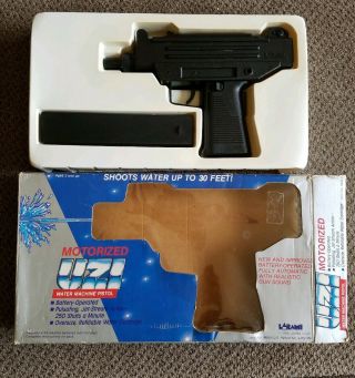 Larami Uzi Motorized Water Pistol Toy Vintage Rare 1986 Model Retired