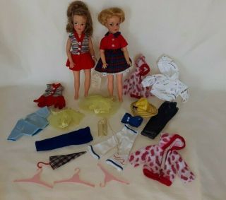 Vintage Ideal Posin Pepper & Pepper Dolls W/ Tagged Clothing Exc.  $79.  99