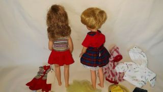VINTAGE IDEAL POSIN PEPPER & PEPPER DOLLS W/ TAGGED CLOTHING EXC.  $79.  99 3