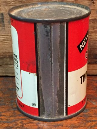 Vintage NOS Indian 1/2 Pint Two - Cycle Engine Oil Can - Full 4