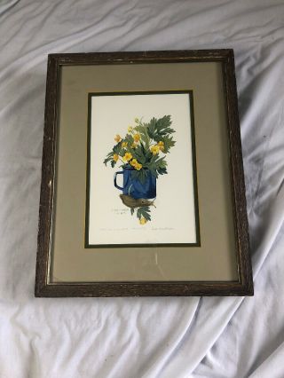 VINTAGE Rie Munoz Spring flowers Hand Signed/Number Print.  Museum Quality Frame 2