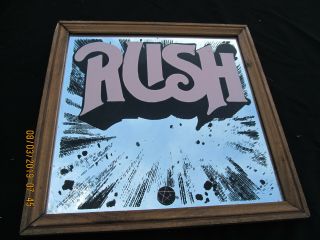 Vintage Rush Carnival Mirror 13 X 13 Wood Frame