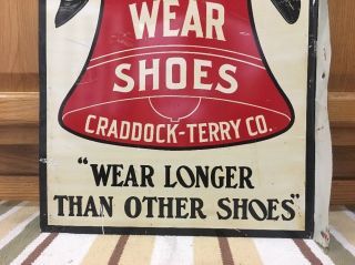 Long Wear Shoes Flange Sign Vintage Metal Craddock Terry Co.  Clothing Fashion 3