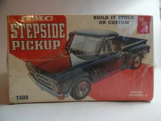 Vintage AMT 1/25 1972 GMC Stepside Pickup Stock/Custom Truck Model Kit T409 USA 3